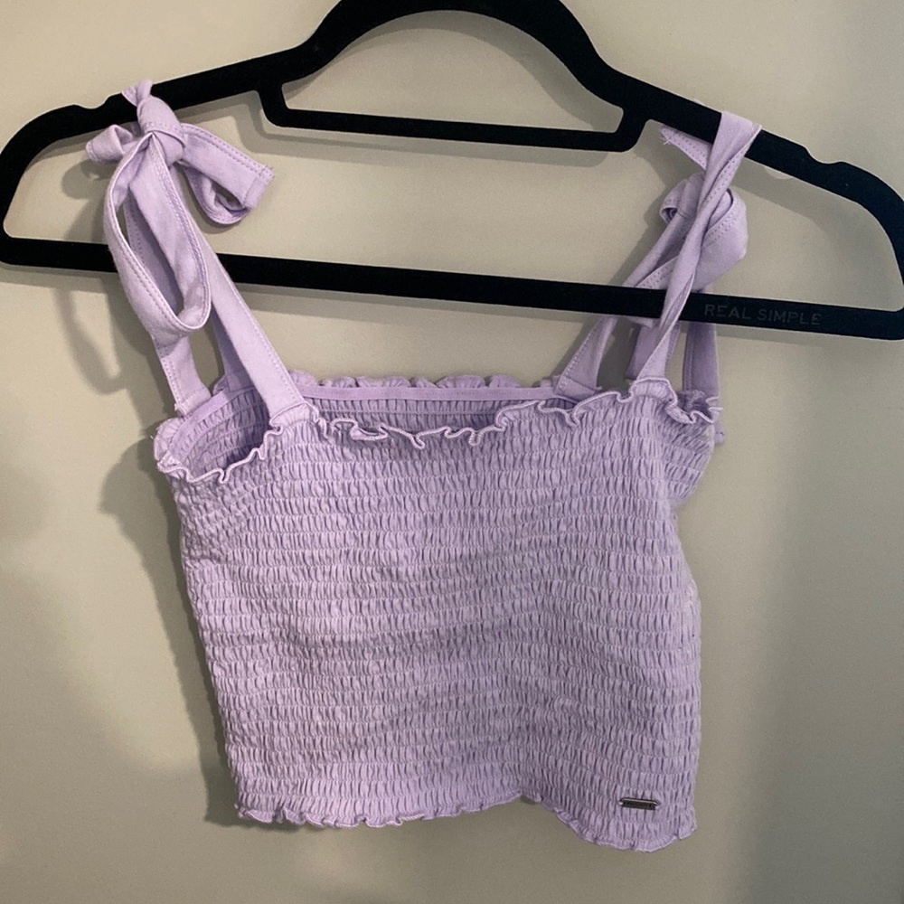 Hollister Ruffle Tube Top with adjustable straps